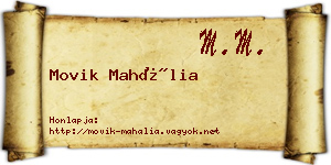 Movik Mahália névjegykártya